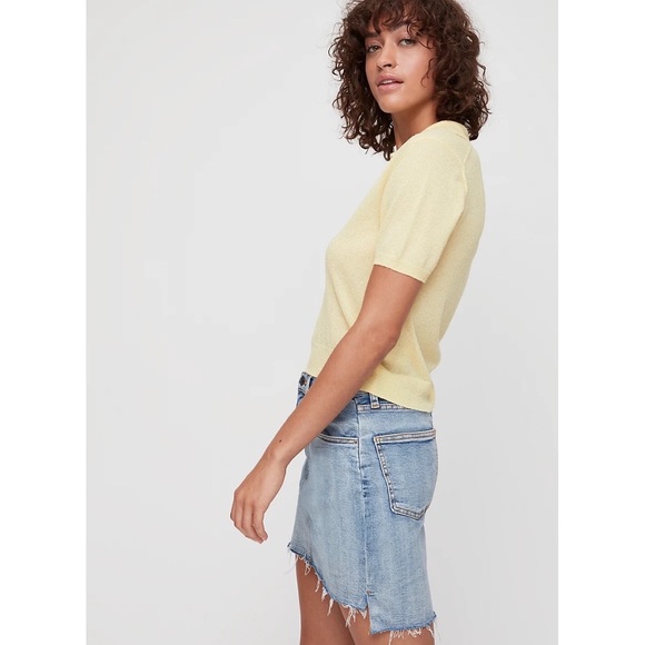 ARITZIA WILFRED FREE Tanit Cut Off Denim Skirt in Vintage Blue Bottle - Picture 8 of 9